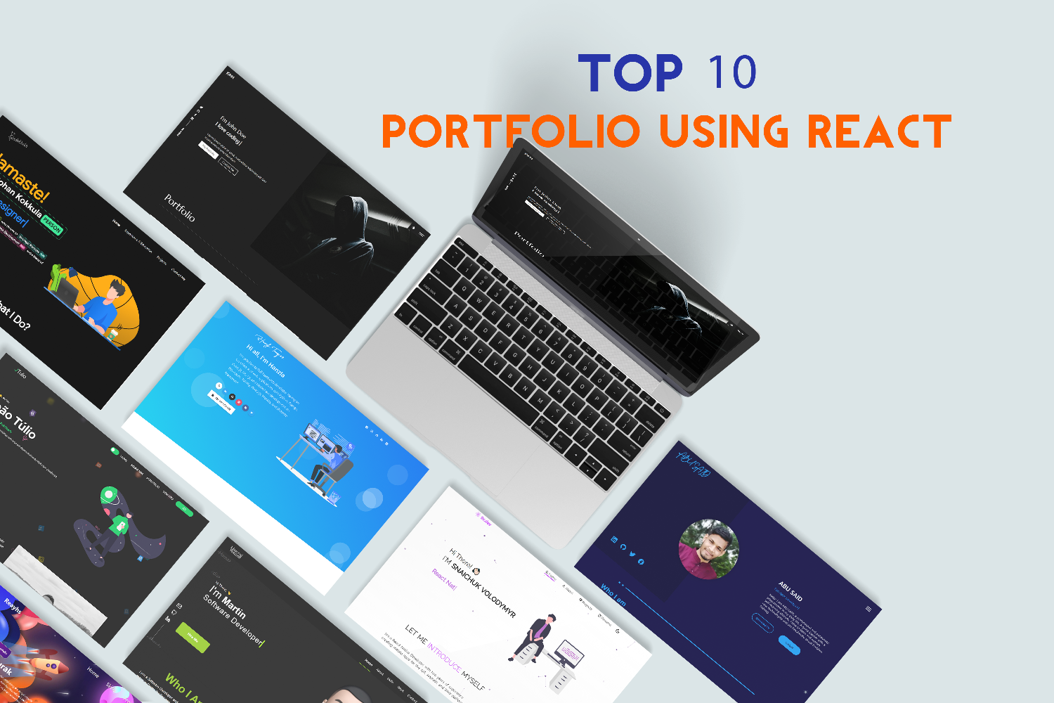 https://frontendsourcecode.com/Top 10 beautiful Portfolio build in React